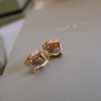 VCA LUCKY PINK GOLD WHITE MOP EARRINGS
