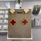 VCA CLOVER 2 MOTIFS DIAMOND EARRINGS (MULTIPLE CHOICES莽麓