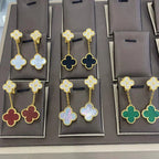 VCA CLOVER 2 MOTIFS DIAMOND EARRINGS (MULTIPLE CHOICES莽麓
