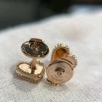 VCA HEART CARNELIAN STUD EARRINGS