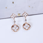 LOUIS VUITTON STAR AND SUN PINK GOLD MOP DROP EARRINGS