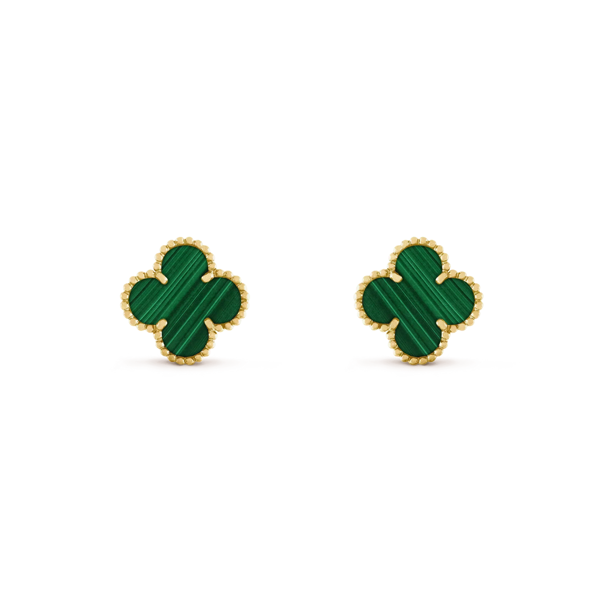 VCA CLOVER MEDIUM 1 MOTIFS MALACHITE EARRINGS