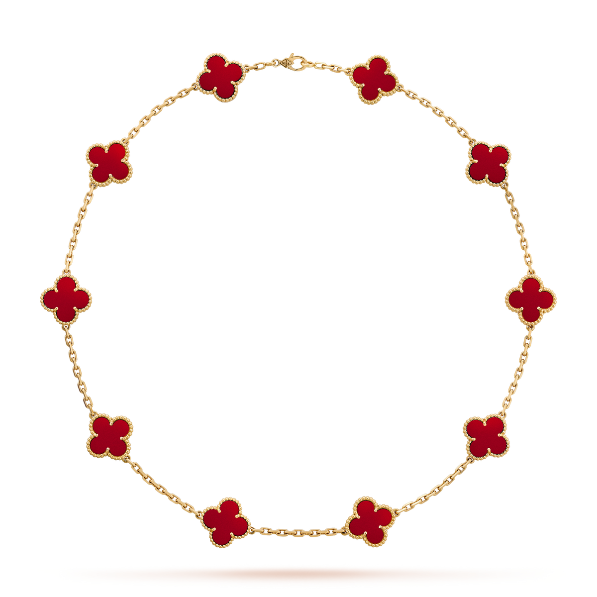 VCA CLOVER 10 MOTIFS CARNELIAN NECKLACE