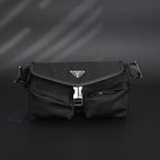 prada-nylon-black-belt-bag-with-silver-logo Crossbody