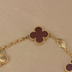 VCA CLOVER 5 MOTIF RED CORNELIAN BRACELET COLLECTION