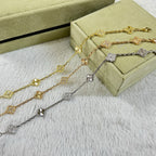 VCA CLOVER 6 MOTIF DIAMOND LASER BRACELET