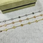 VCA CLOVER 6 MOTIF DIAMOND LASER BRACELET