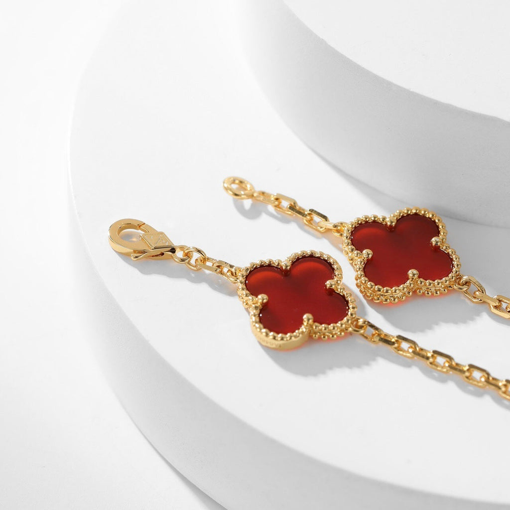 VCA CLOVER 10 MOTIFS CARNELIAN NECKLACE