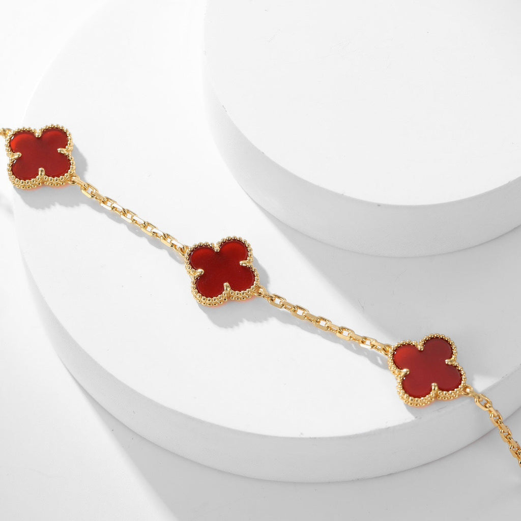 VCA CLOVER 10 MOTIFS CARNELIAN NECKLACE
