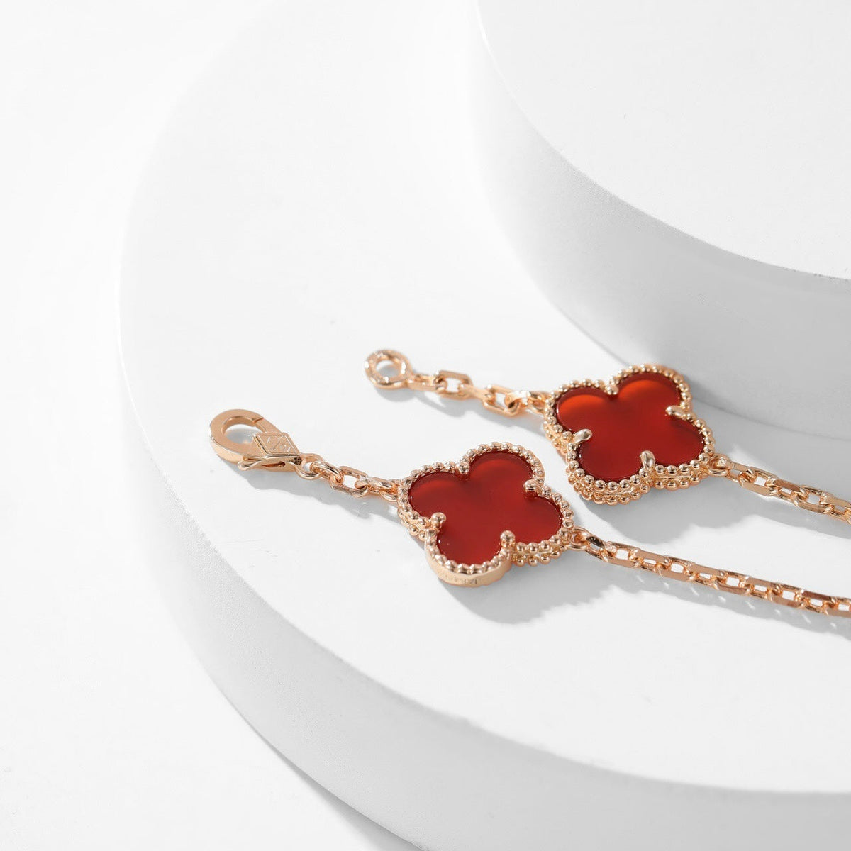 VCA CLOVER 10 MOTIFS CARNELIAN NECKLACE