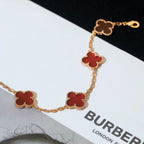 VCA CLOVER 5 MOTIF RED CORNELIAN BRACELET COLLECTION