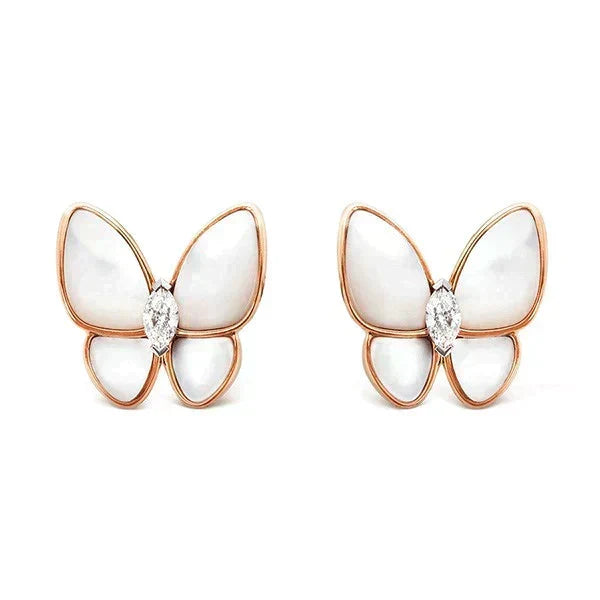 VCA BUTTERFLY MOP DIAMOND EARRINGS