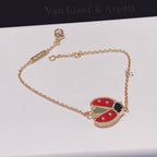 VCA LUCKY SPRING 1 MOTIF PINK GOLD BRACELET