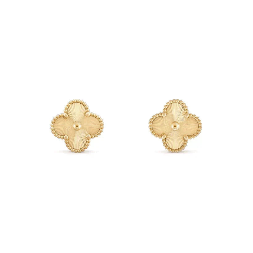 VCA CLOVER MEDIUM 1 MOTIFS LASER EARRINGS